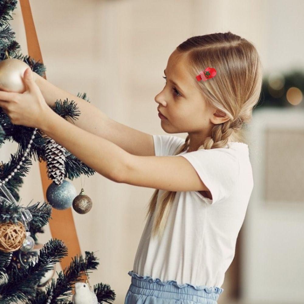 1 Cặp Kẹp Tóc Nhựa Hình Ông Già Noel Giáng Sinh