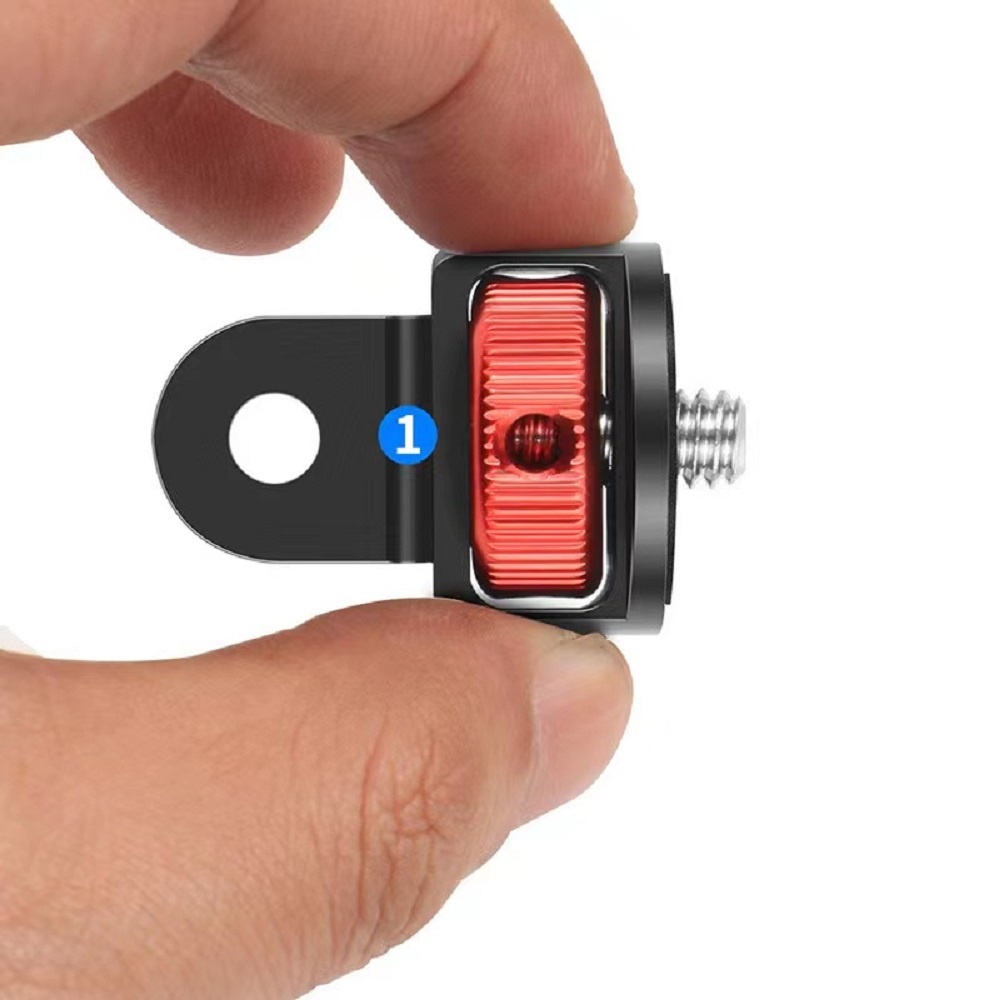 Adapter Chuyển Đổi 1/4 Bằng Nhôm Màu Đen Chuyên Dụng Cho Gopro Hero 10/9/8/7/6/5/4/3+/3/2/1 1/4