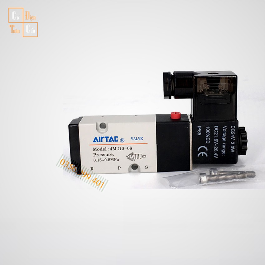 Van Điện Từ Airtac 4V220-08, van chia khí airtac