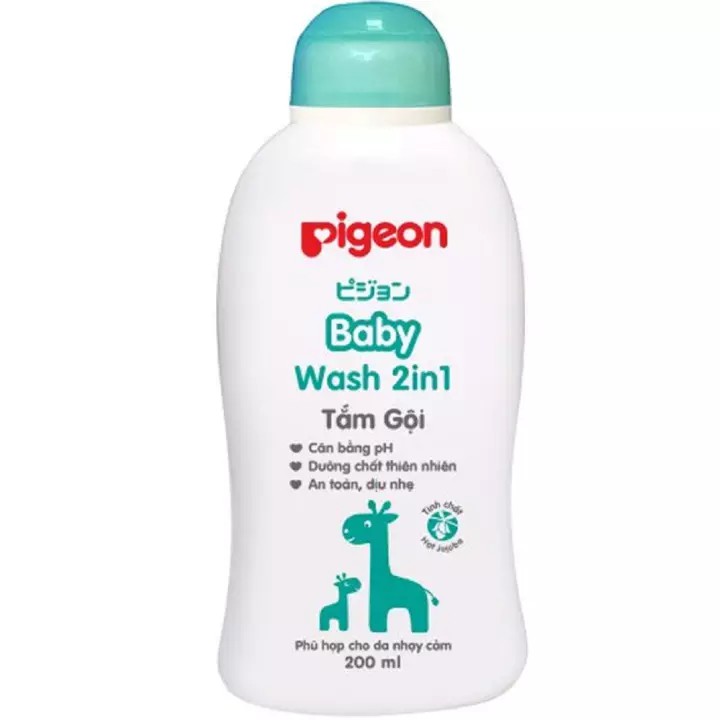 SỮA TẮM GỘI DỊU NHẸ PIGEON 200ML (2 IN 1) - HOA HƯỚNG DƯƠNG JOJOBA