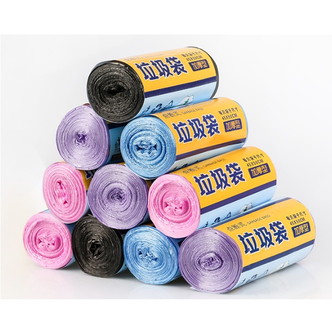 Set 15 túi đựng rác màu sắc xinh xắn tiện lợi cho nhà bếp