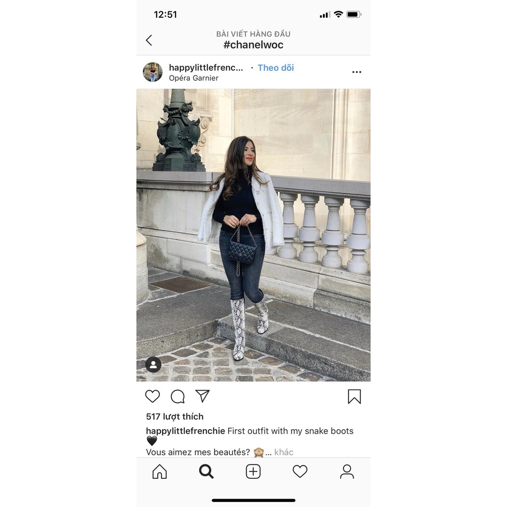 Túi Hộp woc da hạt size 20cm