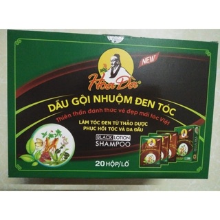 Dầu gội thảo dược đen tóc Hoa Đà ( hộp 3 gói )