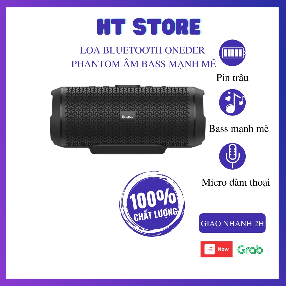 Loa Bluetooth Cao Cấp V10 OneDer Phantom Bass Mạnh Mẽ Chống Nước Tích Hợp Vòng Sáng Ngoài Kiểu Dáng Đơn