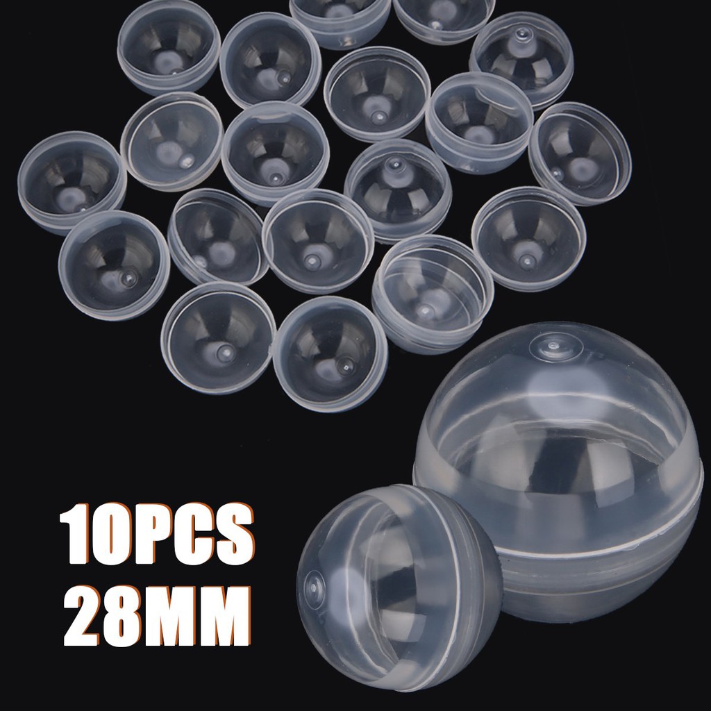 Bộ 10 hộp tròn bằng nhựa PP trong suốt đường kính 28mm