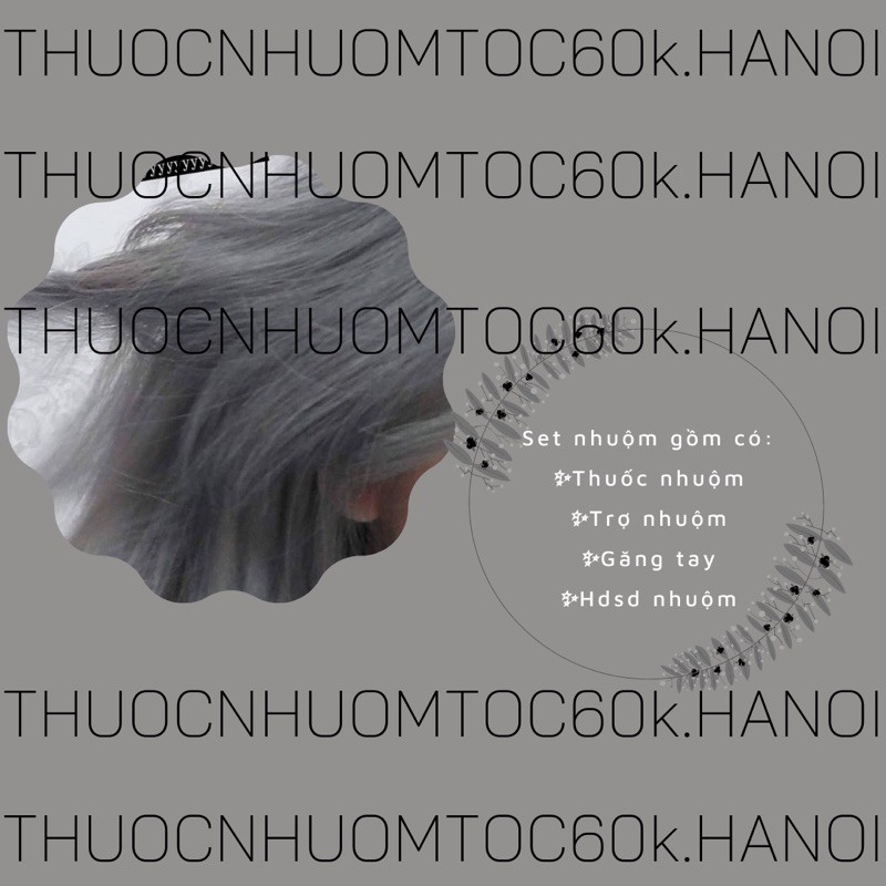 (PHẢI TẨY NHIỀU) thuốc nhuộm màu Xám Khói kèm trợ dưỡng găng tay thuocnhuomtoc60k.hanoi | BigBuy360 - bigbuy360.vn