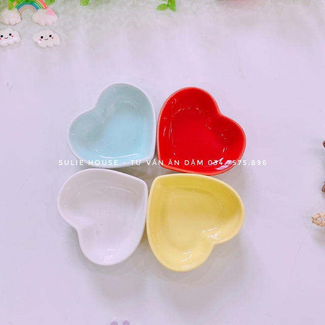 Bát sứ tim mini cho bé ăn dặm kiểu nhật