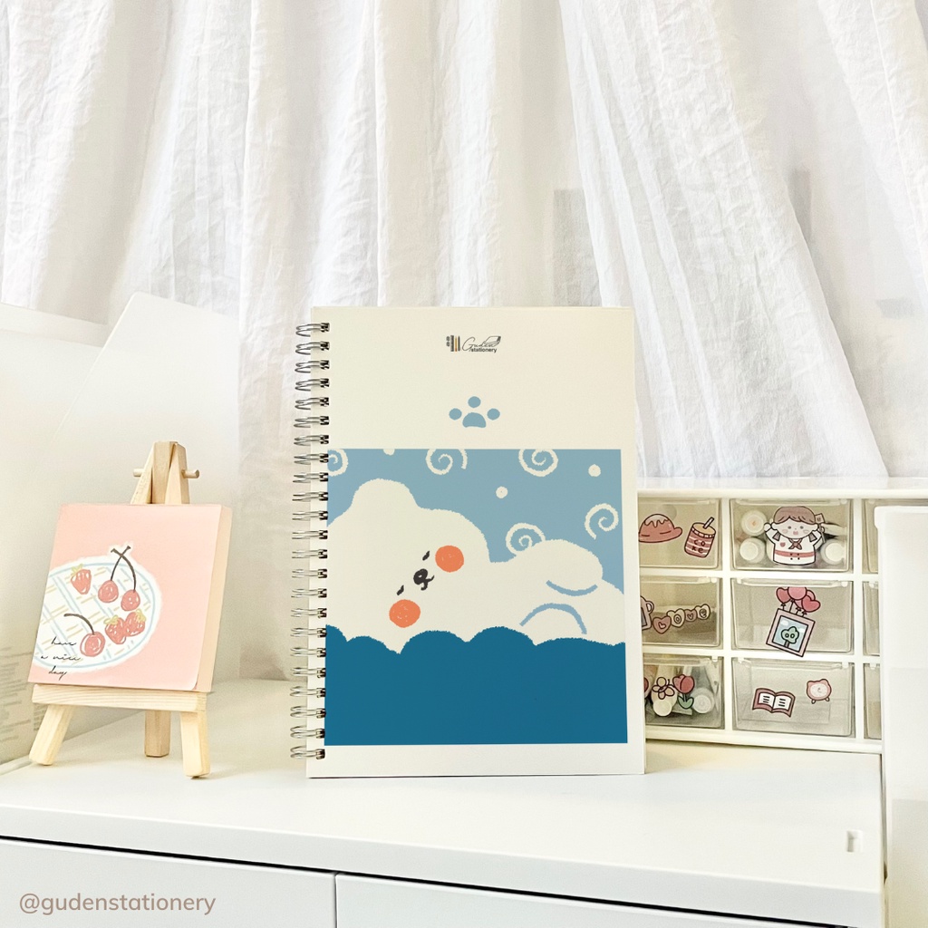 Sổ tay cỡ A5 gấu trắng dễ thương 120 trang_Guden Stationery