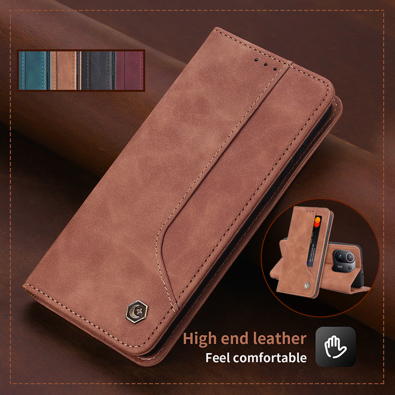 Leather Case Redmi Note 10 9T 10s K40 POLA Fashion Auto Closing Card Slot Magnetic Wallet Flip Xiaomi 11 10T Lite POCO M3 X3 Pro NFC Cover Casing