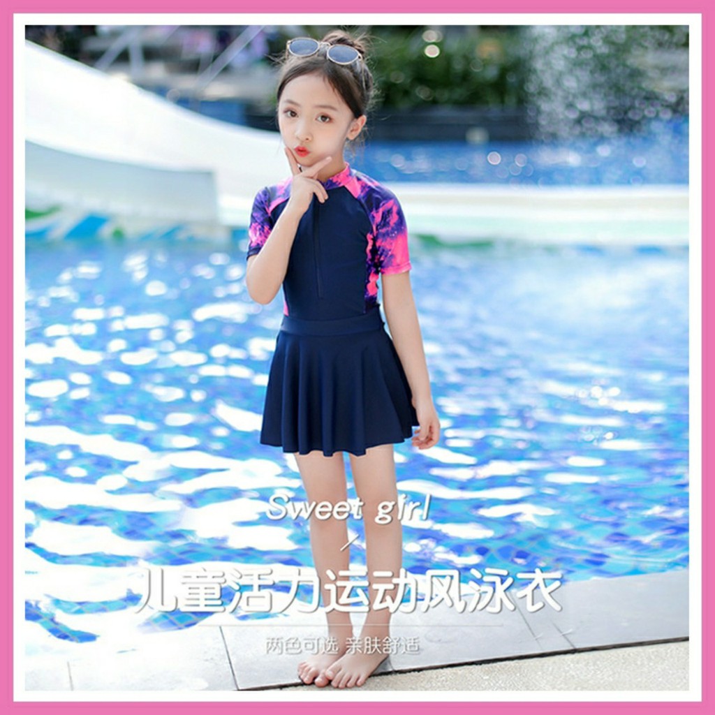 Sét váy bơi bé gái kèm quần