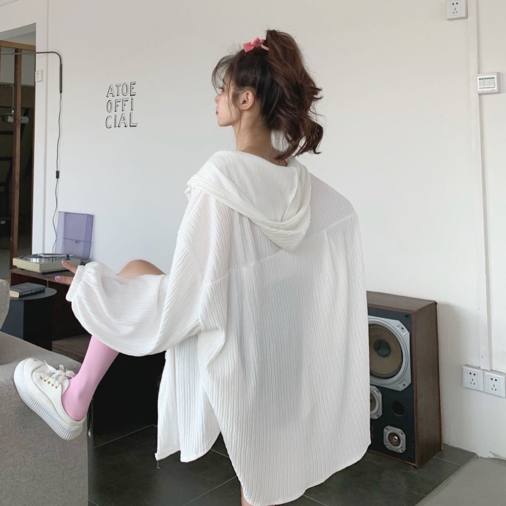 Áo Sơ Mi Chống Nắng Tay Dài Dáng Rộng Phong Cách Hàn Quốc Thời Trang Mùa Hè Mới Cho Nữ