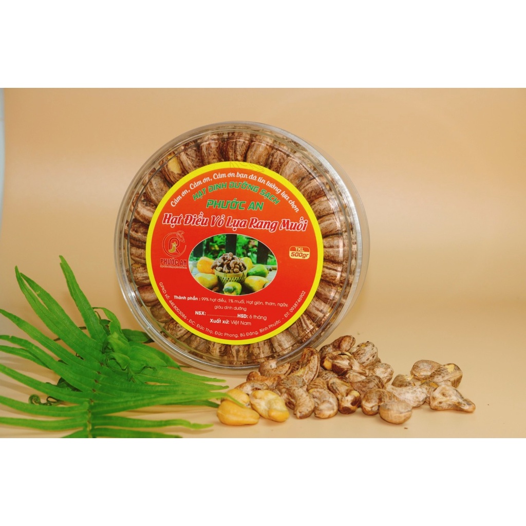 500GR HẠT ĐIỀU RANG MUỐI VỎ LỤA