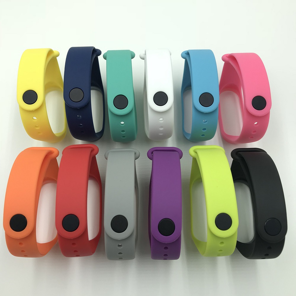 Dây Đeo Thay Thế Chất Liệu Silicon Màu Trơn Thời Trang Cho Xiaomi Mi Band 3 4 5 Miband 5