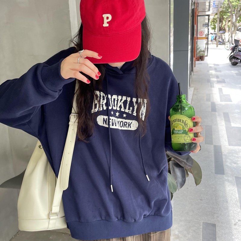 NRVP Áo Hoodie Dáng Rộng Thời Trang Hàn Quốc 2022 Dành Cho Nữ