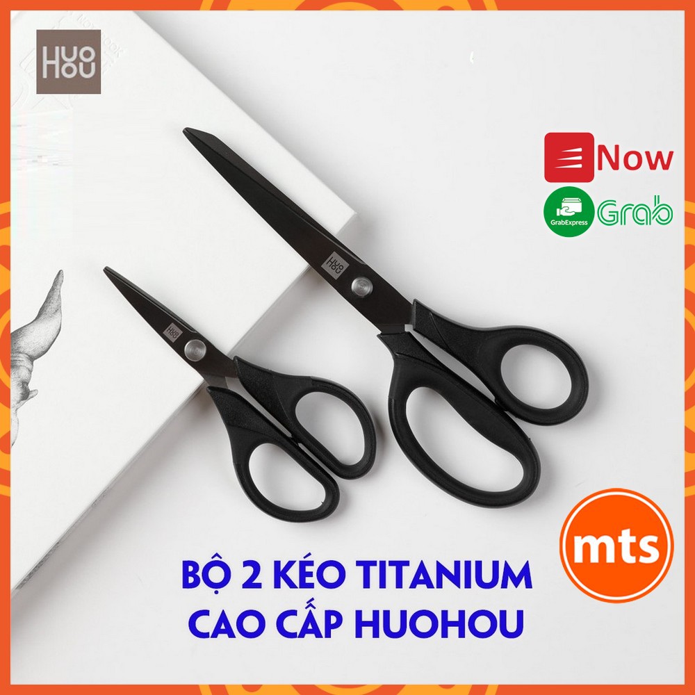 Bộ 2 kéo titanium cao cấp Huohou HU0030 Xiaomi Youpin Siêu sắc bén độ bền cao - Min Tín Shop
