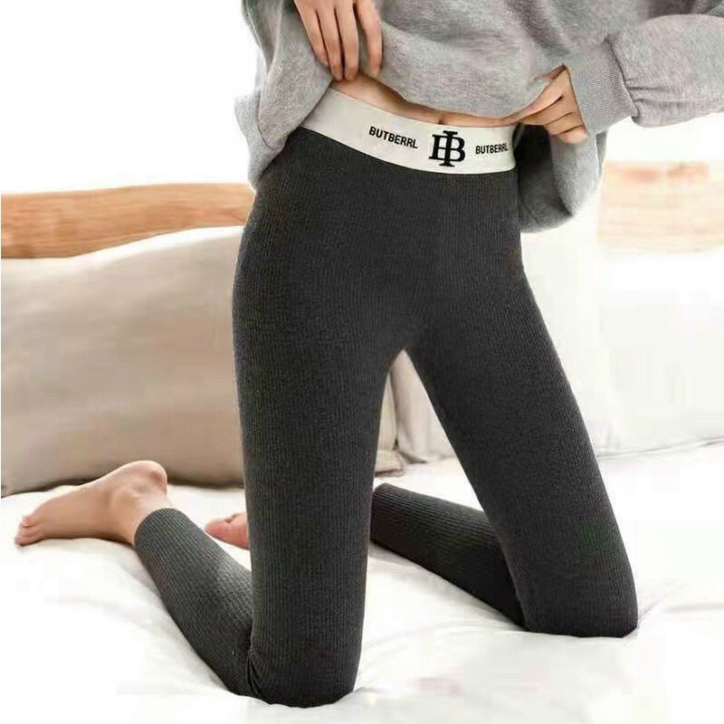 [ Giảm 10k đơn 50k] [SIÊU RẺ] Quần legging tăm BUTBERRL nữ cạp cao lót lông mềm mại giữ nhiệt tốt siêu ấm