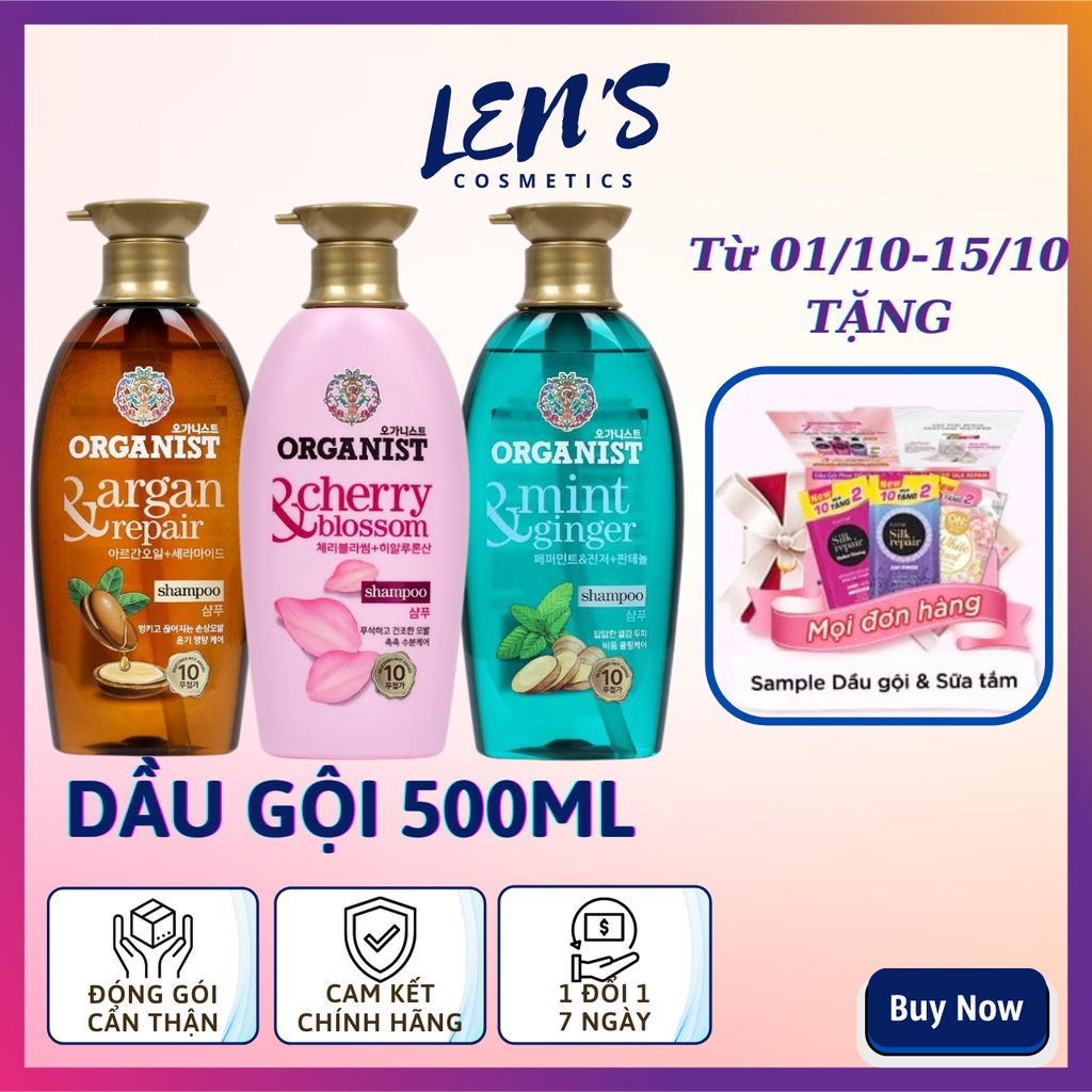 Dầu Gội Nuôi Dưỡng Tóc Organist Hàn Quốc 500ML - 3 mùi hương