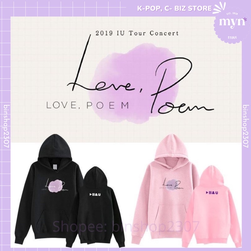 Áo Hoodie Nỉ Dài Tay MV Love Poem IU Nam Nữ Đủ Size