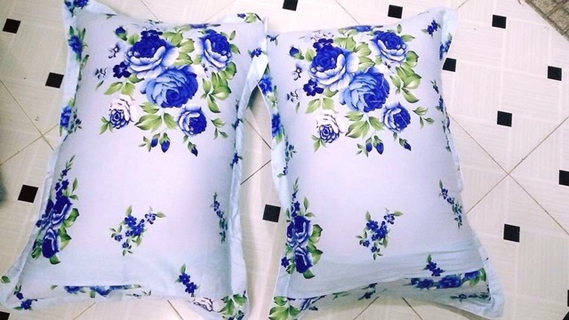 Gối nằm khổ 40*60 gòn trái + vỏ Cotton siêu rút mồ hôi