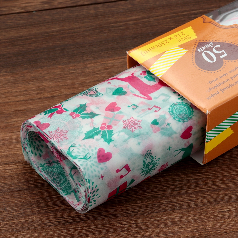 Bộ 50 giấy gói quà bánh chống thấm nước họa tiết đẹp mắt