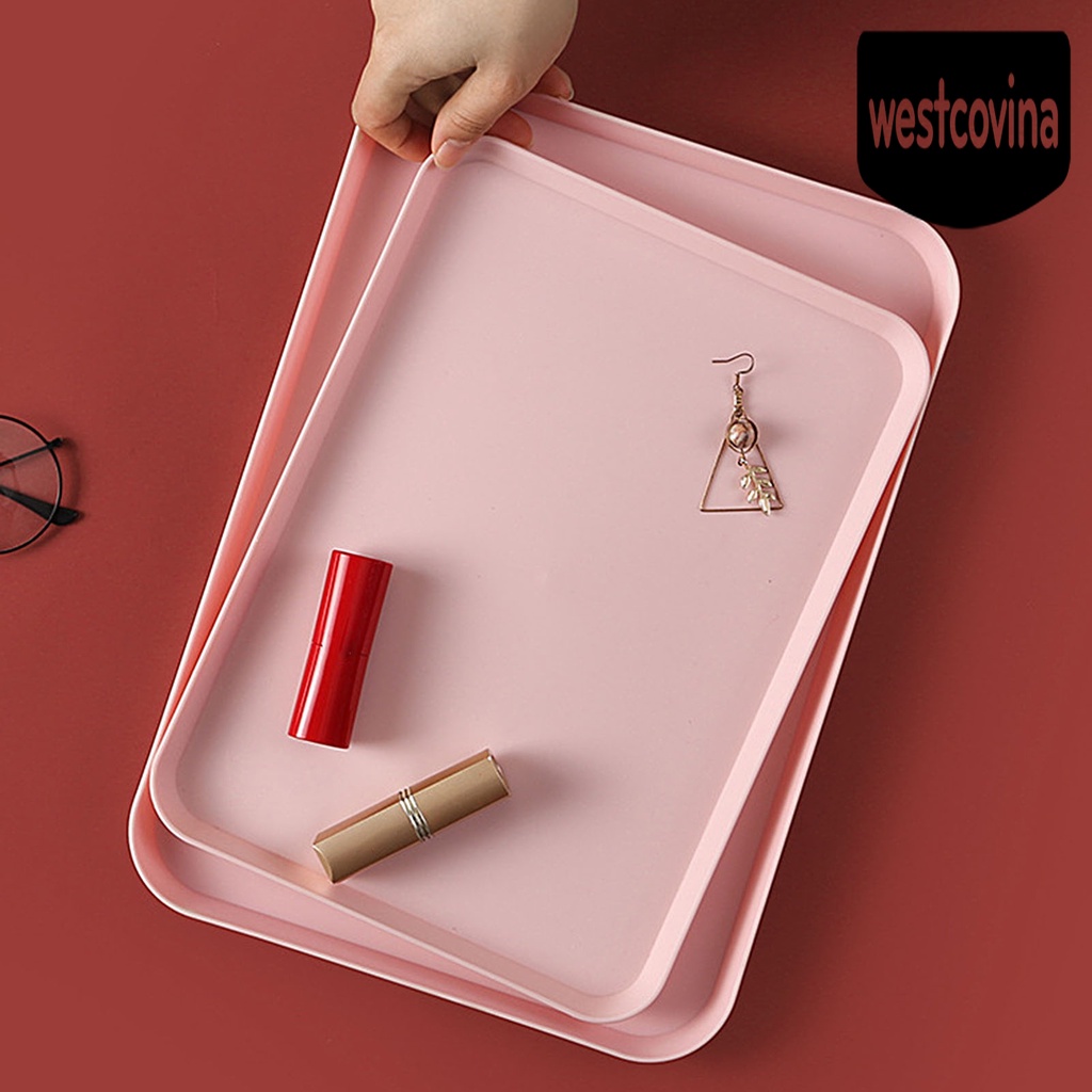 [Hot]☀ Khay Nhựa Đựng Trái Cây Hình Chữ Nhật Phong Cách Bắc Âu