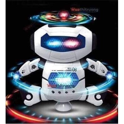 Đồ Chơi Rô Bốt Phát Nhạc Xoay 360 Độ, rô bôt xoay 360 độ, rô bốt phát nhạc
