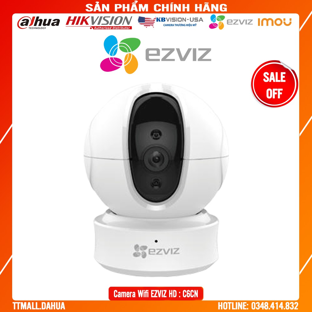 Camera Wifi Ezviz 2M Full HD 1080P - C6CN 720P : Quay 360 - Đàm Thoại 2 Chiều -Bảo Hành Chính Hãng 2 năm | BigBuy360 - bigbuy360.vn