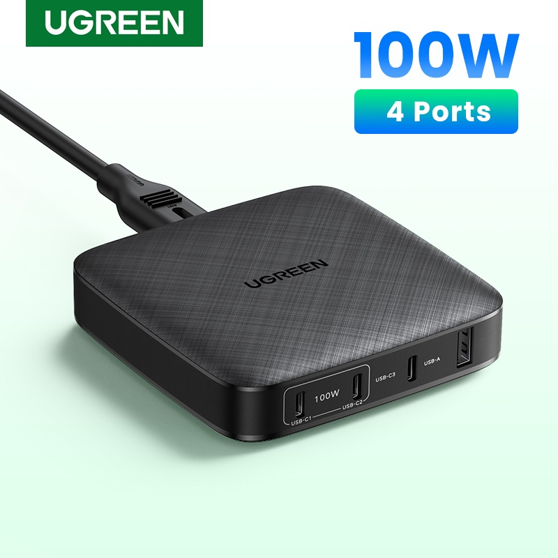 Trạm sạc Ugreen Kepala 4 cổng USB Type C QC 4.0 3.0 100 W thích hợp choPro Samsung
