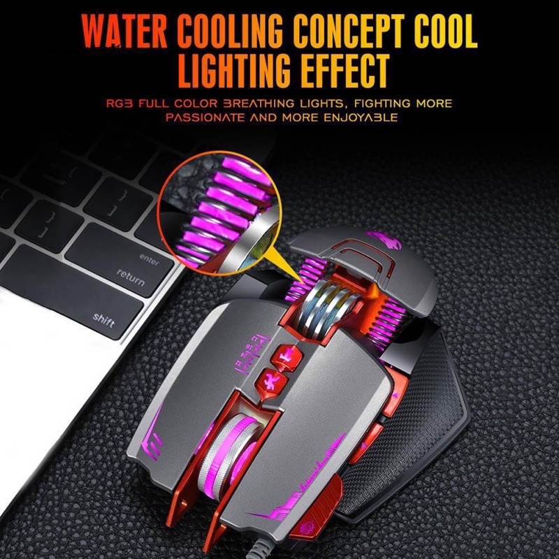 Chuột gaming v09 có hỗ trợ phần mềm tuỳ chỉnh DPI,led RGB thay đổi màu