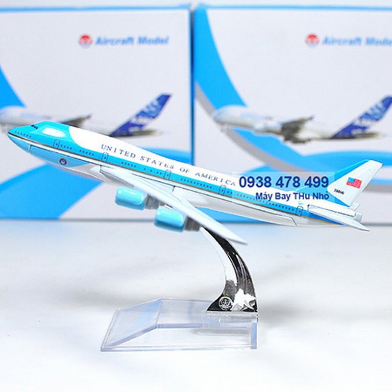 Mô Hình Máy Bay Sắt 16cm Kèm Đế Mica - Air Force One - 8999