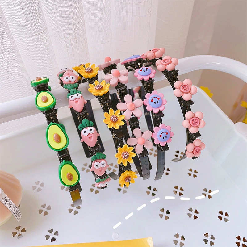 ✨Babyzone✨ Băng Đô Gắn Hình Hoa/ Trái Cây Dễ Thương Cho Bé Gái