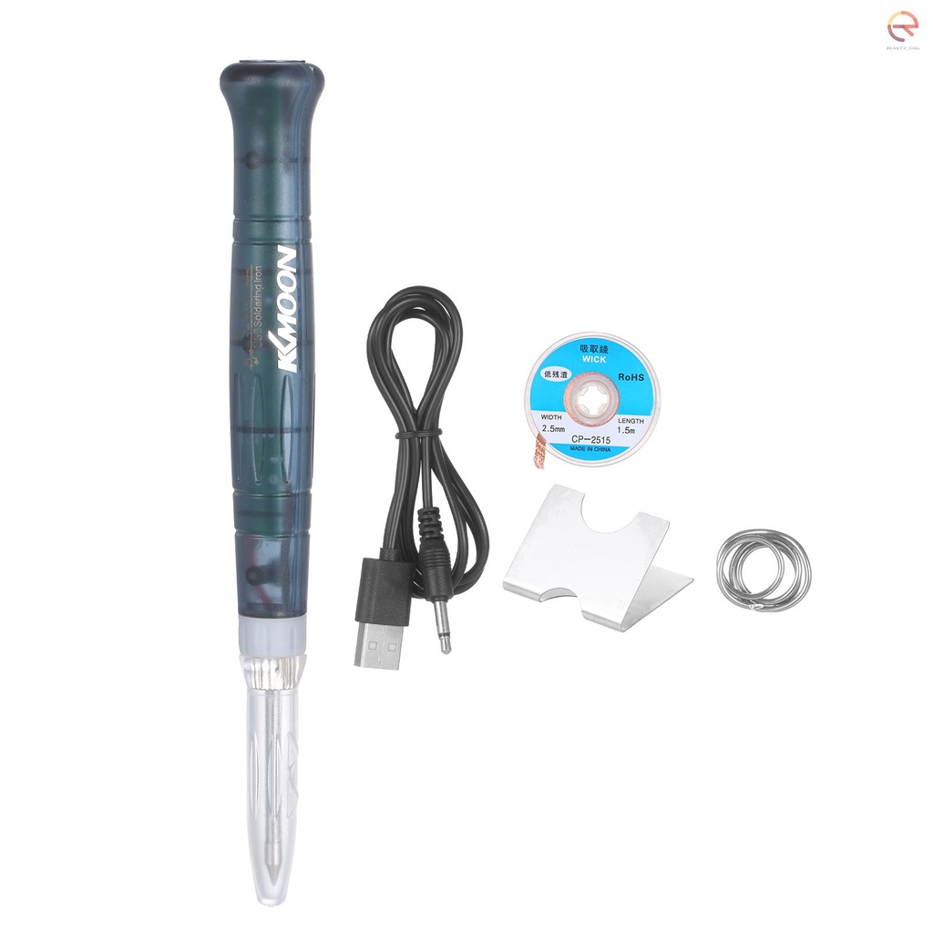 Bút hàn USB di động có điều khiển nhiệt độ 5V 8W nhỏ gọn với dây hàn và bấc hàn (5ft 2.5mm) cho thiết bị điện tử