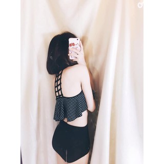 Bikini áo tắm 2 mảnh đan ô lưng