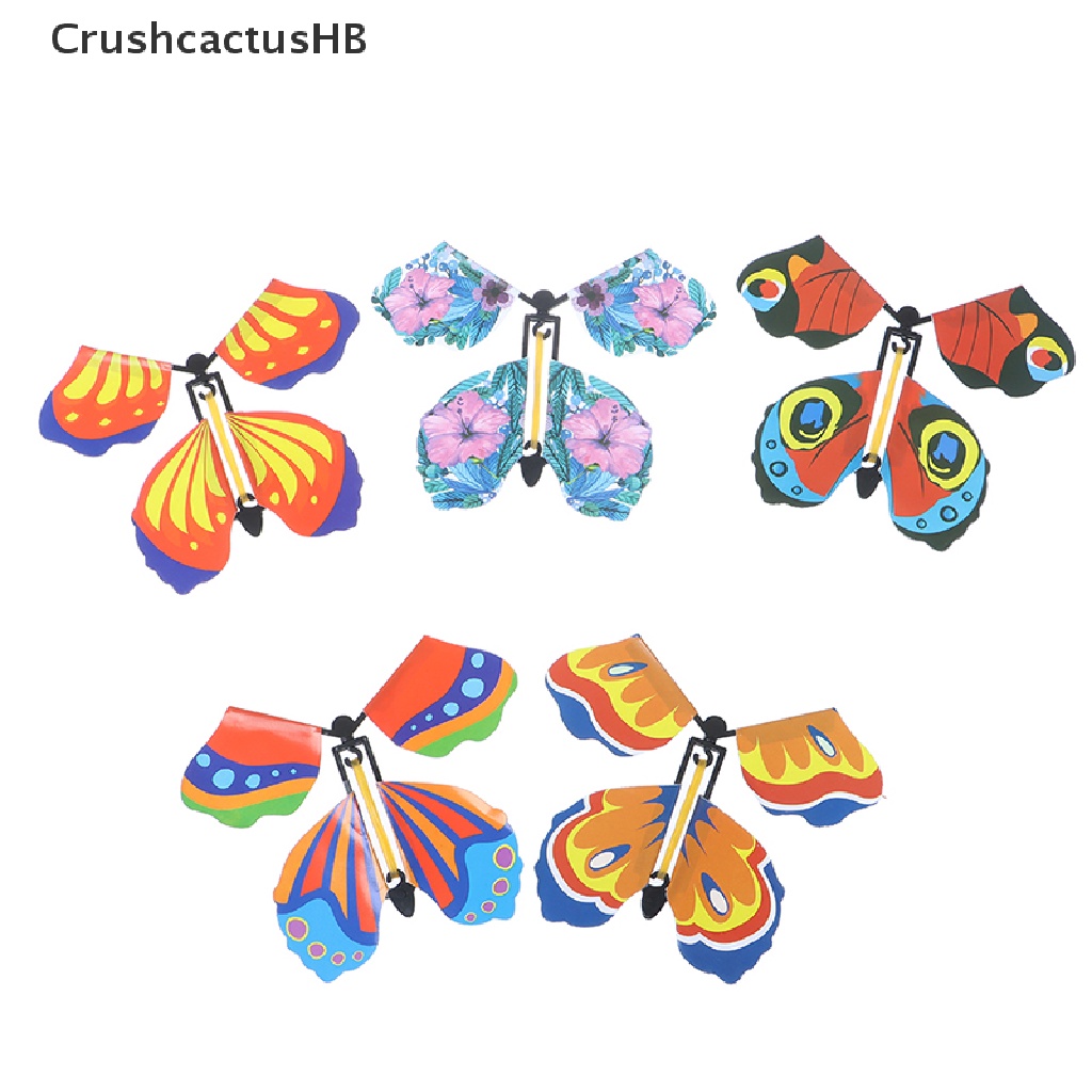 [CrushcactusHB] 5Pcs Magic Flying Out Butterfly Surprise Magic Props Mystical Trick Toys Hot Sell