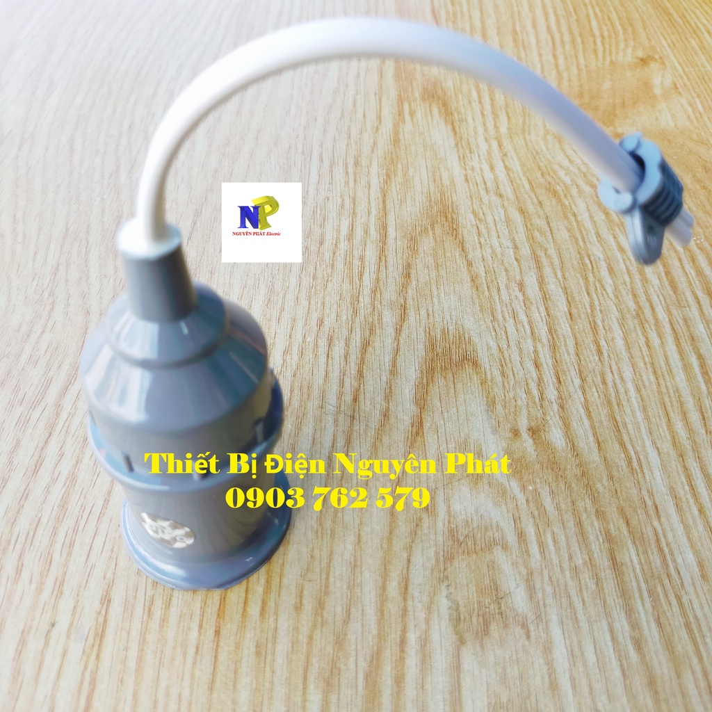 Đuôi Đèn Kín Nước Màu Xám E27  Cao Cấp