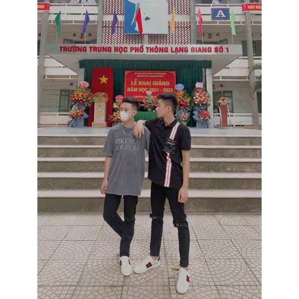 Áo polo ngắn tay chính hãng Mikenco STRIPE unisex