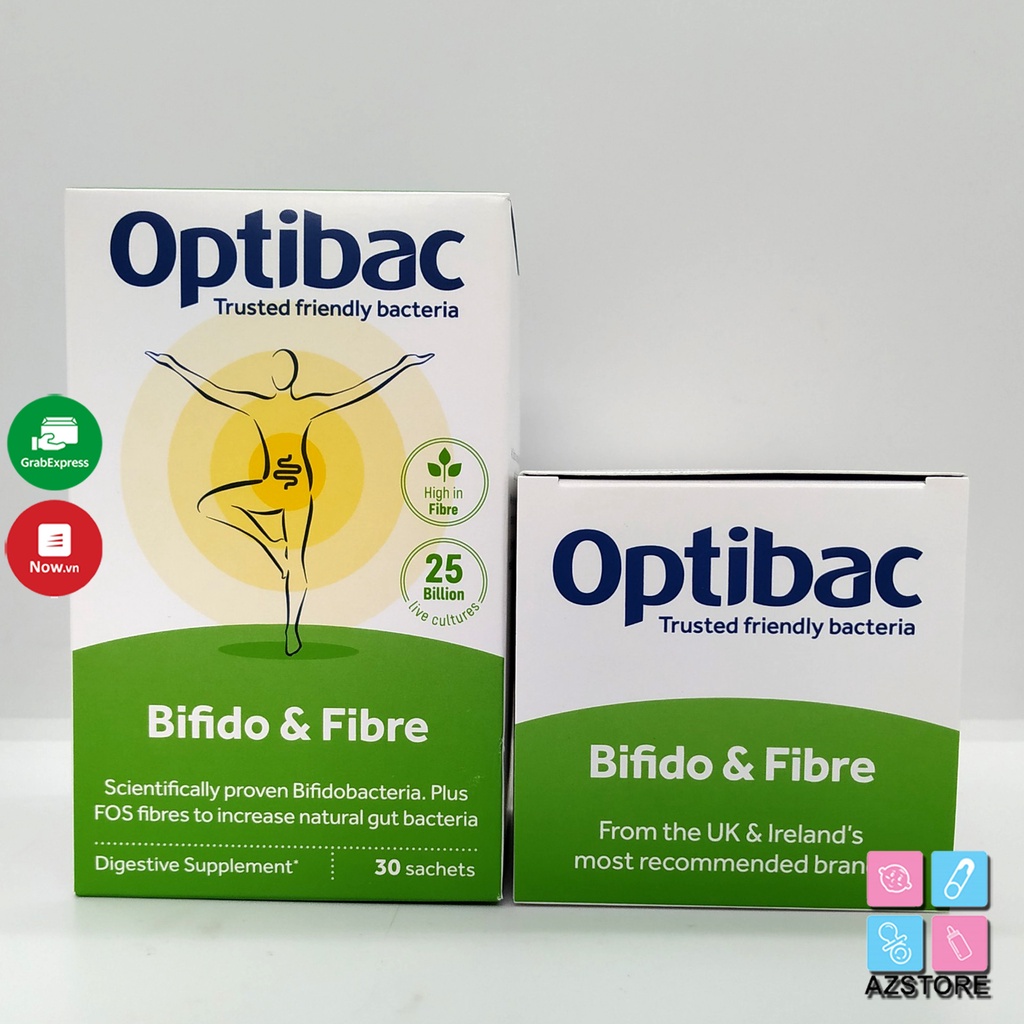 Men Optibac xanh táo bón - Men vi sinh Optibac Probiotics 30 gói