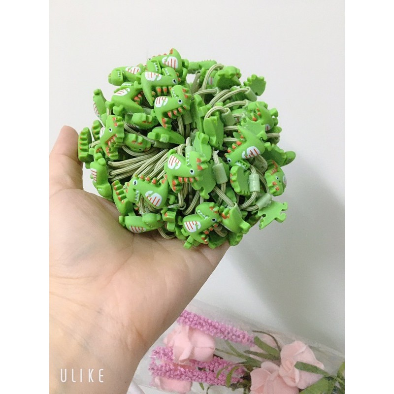 Set 5 Thun cột tóc khủng long cho bé 2,5cm