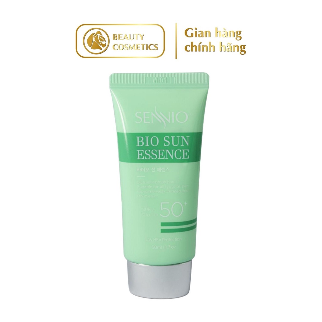 Kem chống nắng Sennio Bio Sun Essence dạng tinh chất dưỡng trắng da chống ánh sáng xanh 50ml SNO 825