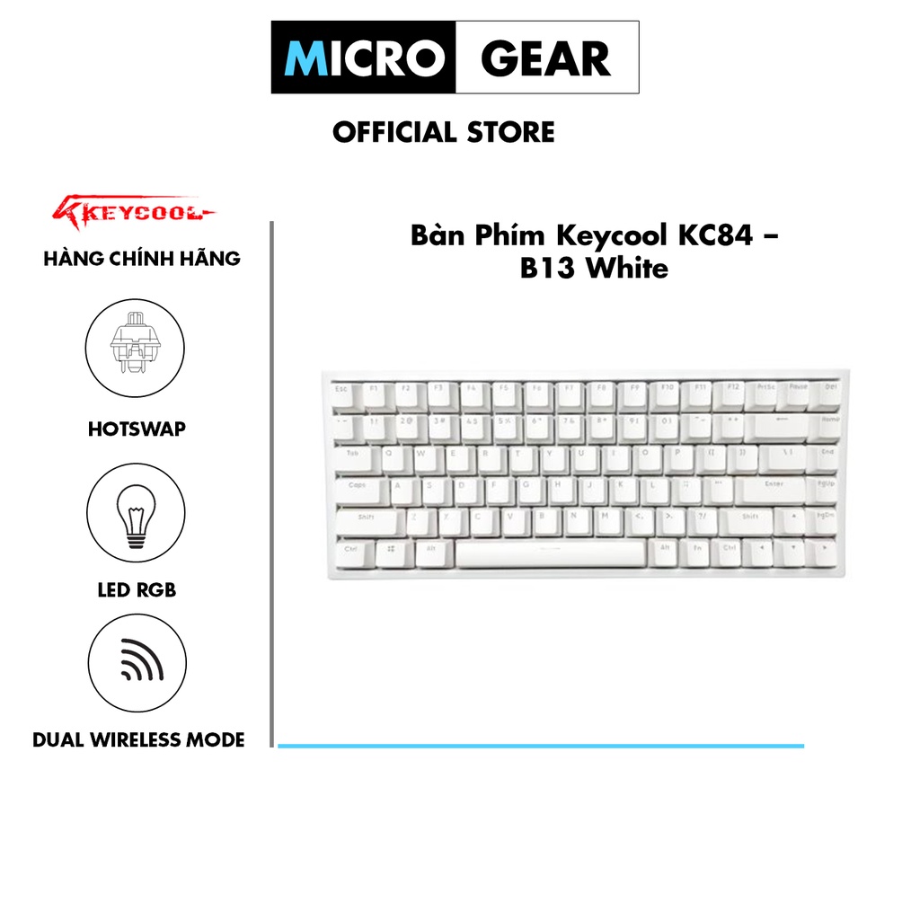 Bàn Phím Cơ 🎮FREESHIP🎮 Keycool KC84  - Hàng chính hãng BH 12 tháng