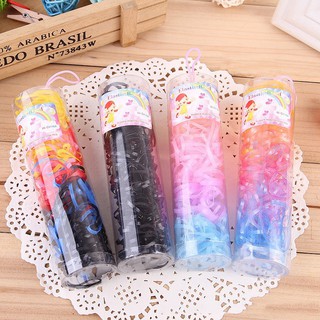 Set 220 dây thun buộc tóc nhiều màu độc đáo cho bé gái