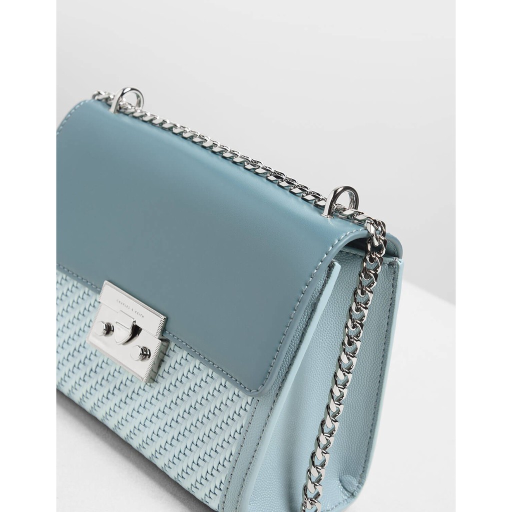 Túi xách Charleskeitth màu xanh CK053