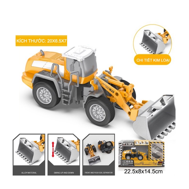 Xe đồ chơi Xe công trình cao cấp thiết kế hiện đại bền đẹp cho trẻ tự do khám phá Gôn đồ chơi