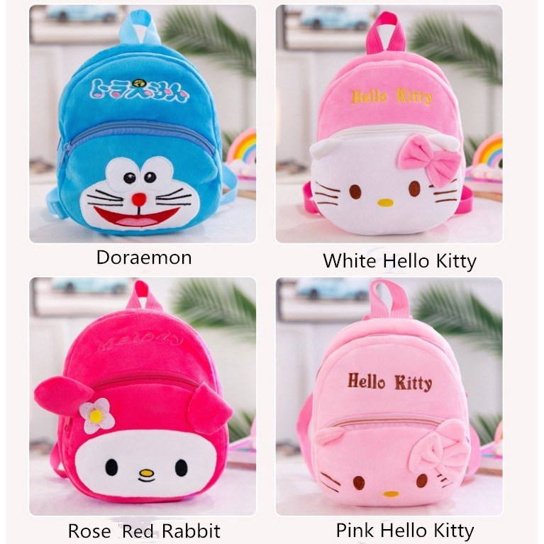 Balo hình nhân vật hoạt hình dễ thương đáng yêu chất liệu lông nhung cho trẻ mẫu giáo