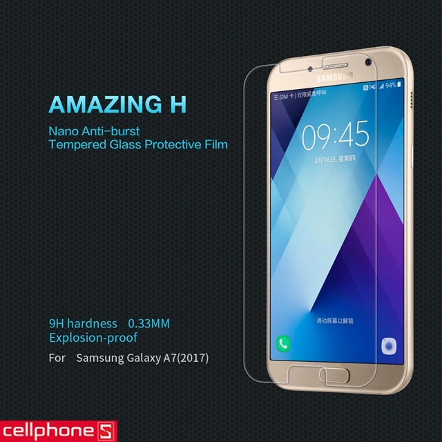 [Sale 50%] Bộ 3 Kính cường lực 9H Sam sung A7 2017,A5 2017,A520,A720