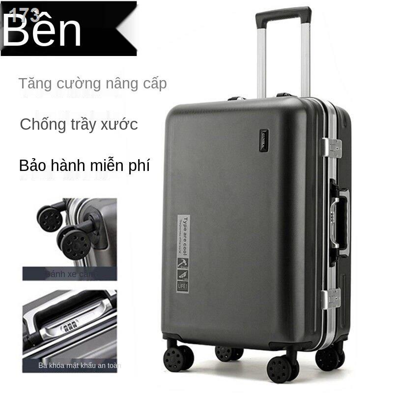 Hộp đựng hành lý nữ xe đẩy nam mật khẩu vali học sinh khung nhôm đồ nội trú phiên bản Hàn Quố