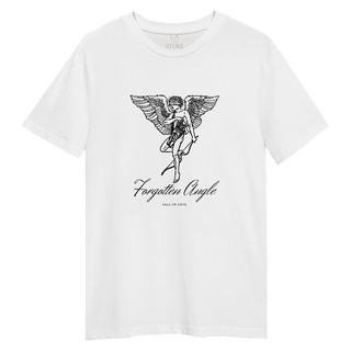 Áo thun tay ngắn nam nữ Unisex trắng đen Angel
