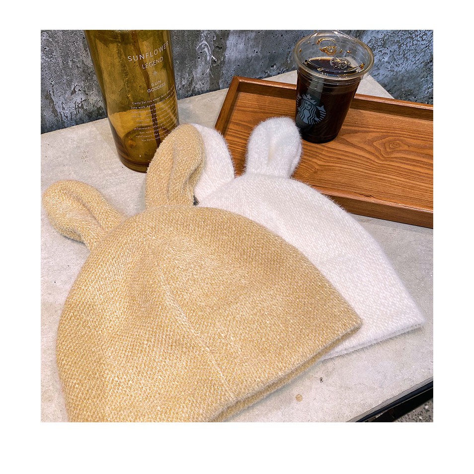Nón đội có tai thỏ đáng yêu ấm áp