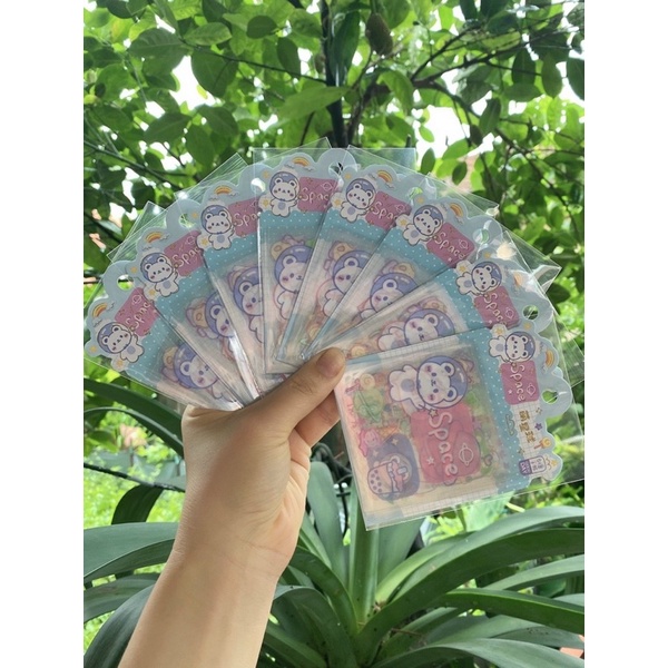 Sticker túi vuông 12 tấm