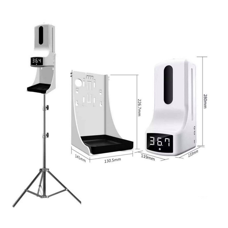 MÁY ĐO THÂN NHIỆT k9 pro plus KIÊM XỊT SÁT KHUẨN TAY TỰ ĐỘNG| Đo nhiệt độ_Rửa tay_Khử khuẩn_Cảm ứng tự động